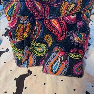 Vera Bradley Shoulder Bag Purse & Matching Wallet Set - Excellent Condition